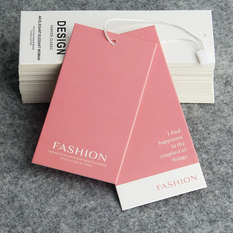 Etiquetas De Balanço De Luxo Impresso Personalizado Para Roupas Etiqueta De Cartão De Papel Garment Hang Tag Roupas Femininas Hangtag