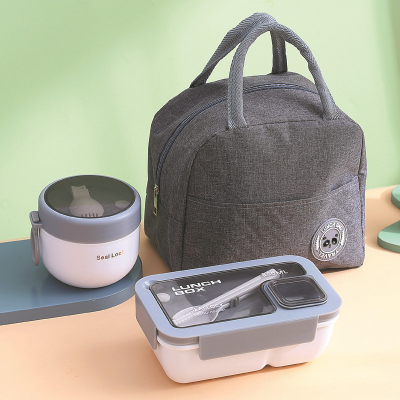 Set (rectangle + oatmeal cup plastic model + insulated bag)