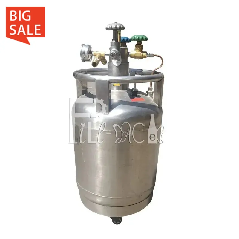 (Em estoque para venda) 30L líquido criogênico portátil N2 Dewar cilindro pode tanque
