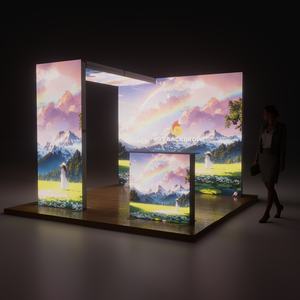 <strong>3x3</strong> 10x10 20x10 Custom Portable Illuminated Seg Fabric Led Light Box Trade Show Exhibition <strong>Display</strong> Stands Booth - Product Image 1