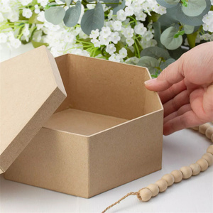 Tùy chỉnh hình lục giác giấy <span class=keywords><strong>MACHE</strong></span> 7 "Hộp có nắp đậy - Product Image 3