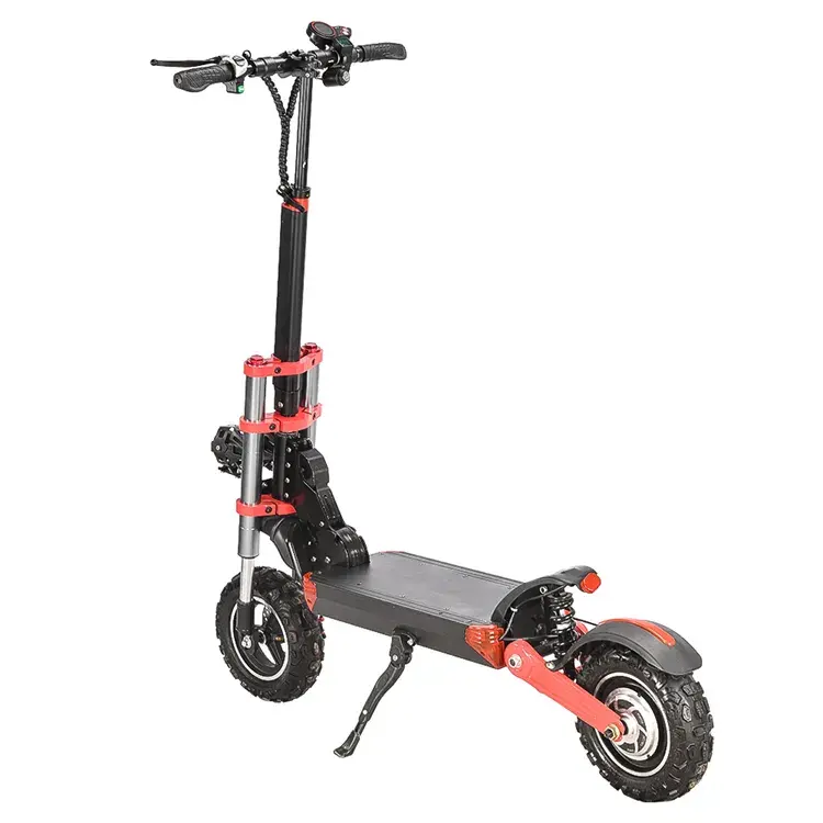 Scooter eléctrico de ciudad citycoco de alta potencia con batería de litio pequeña móvil plegable todoterreno de 11 pulgadas con 2 ruedas