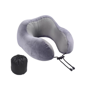 Có thể điều chỉnh cổ gối du lịch gối Bộ nhớ bọt hỗ trợ di động có thể gập lại Ergonomic cổ tử cung phần còn lại máy bay xe thoải mái - Product Image 4