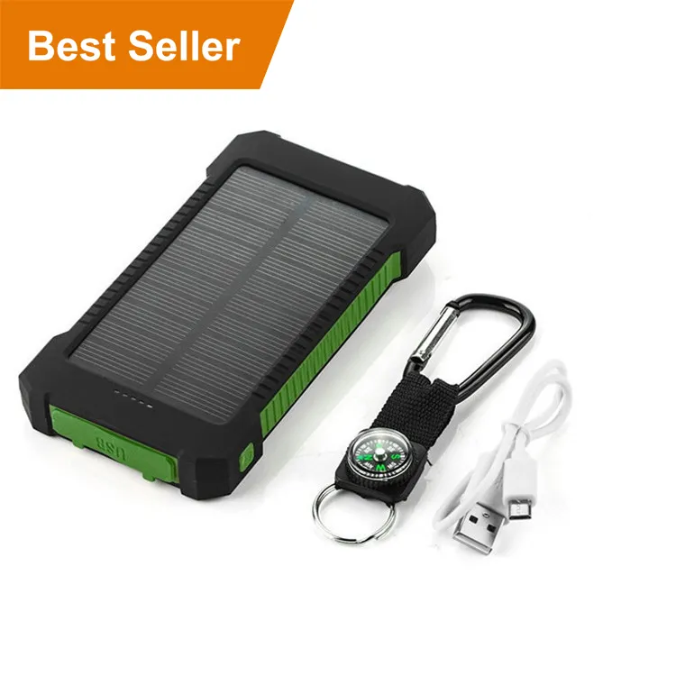 Prodotto di tendenza 2023 nuovo arrivo ODMOEM caricatore portatile Solar Powerbank alimentatore Mobile 10000mah Power Bank Solar cargador