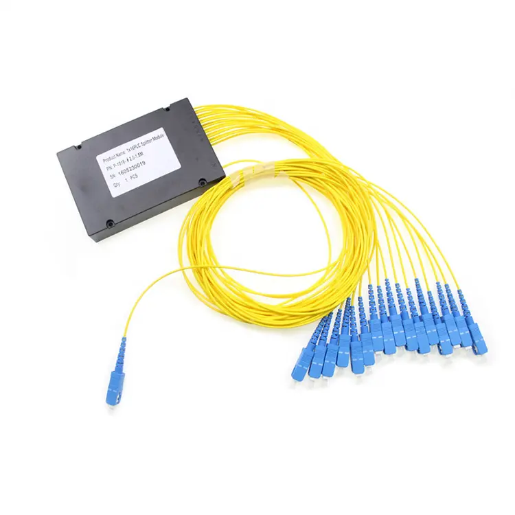 Équipement à fibres optiques 1x2 1x4 1x8 1x16 1x32 1x64 Sc Upc Ftth Optical Fiber PLC Splitter