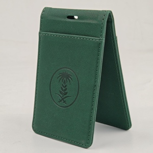 2025 nóng bán cao cấp sang trọng biểu tượng tùy chỉnh màu xanh lá cây thân thiện với môi PU da ID từ chủ thẻ huy hiệu cho tổ chức sĩ quan - Product Image 1