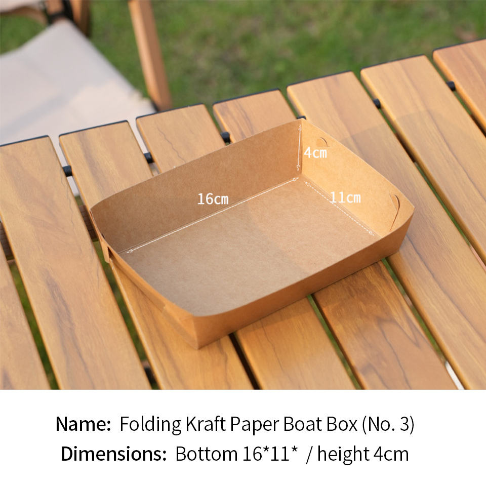 Boîte de bateau pliante en papier kraft n ° 3