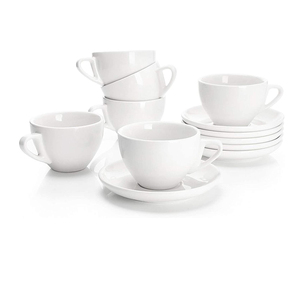 陶瓷杯碟套装，颜色定制，陶瓷咖啡杯茶杯 - Product Image 1