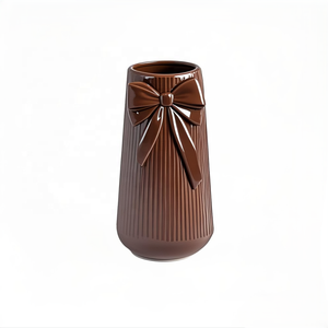 Green Ceramic Vase with a <strong>Bow</strong> Is Ideal for <strong>Creating</strong> Charming with Its Simple and Elegant Design Perfect for Any Occasion - Product Image 2