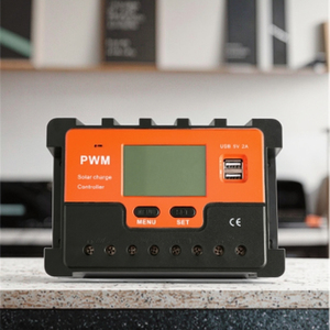 12 В/24 В/36 В/48 В автоматический PWM 50A 60A 80A 100A Солнечный контроллер с амперным дисплеем и двойным выходом USB - Product Image 4