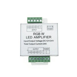 Amplificador RGBW DC 12V 24V 24A caja de aluminio LED PWM repetidor de señal extensor para 5050 2835 COB tira de luces controlador de atenuación - Product Image 2