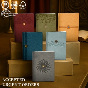 Testbestellung Willkommensgeschenk Kostenlose Muster A5 Veganes Leder Individuelles Logo Druck Hardcover Drehbares Metall-Notizbuch Planer - Product Image 1