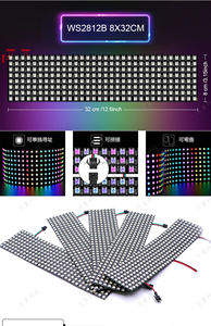 Светодиодная точечная матричная панель дисплея 16x16 8x32 8x8 Гибкая Rgb 5v WS2812B Пиксельная программируемая светодиодная точечная матрица - Product Image 6