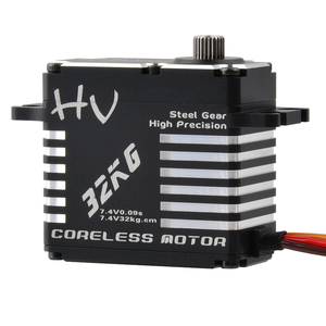 JX Servo CLS-HV7332MG เหล็กไร้แกนความแม่นยำสูง, 32กก. 0.0sec/60 ° เกียร์ CNC แบบเต็มรูปแบบ - Product Image 1