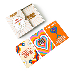 Manufacture OEM Positive Affirmation Cards With Paper Boxes Memory Card Game Flash Card Printing Services