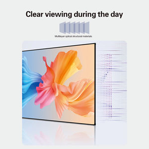 Pantalla de proyección OEM 60 "~ 120" 16:9 4K HD Marco fijo de cristal gris Pantalla de proyector UST ALR - Product Image 4