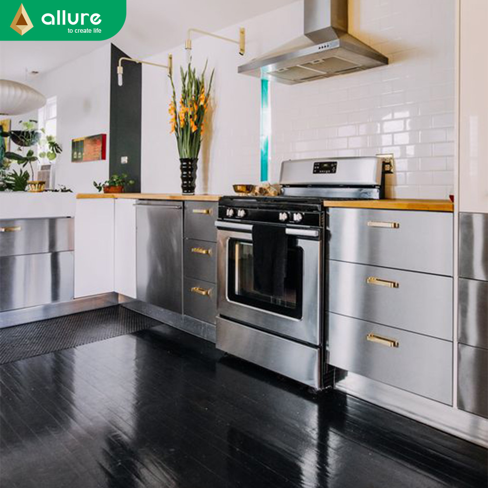 Allure Modern Manufacturer Furniture Unite Stainless Steel Kitchen Cabinets Set China