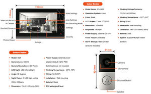VIDEW 7 pollici intelligente interfono industriale citofono porta ip campanello costruzione citofono porta telefono con controllo accessi - Product Image 3