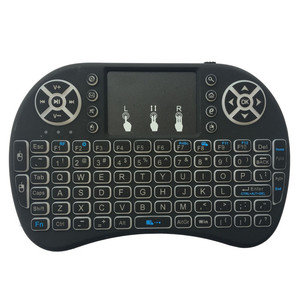 RGB Backlit 2.4G Wireless Mini <strong>Keyboard</strong> I8 Air Mouse Wireless Touchpad Rechargeable Smart Remote <strong>Control</strong> for Set Top Box 92 Keys - Product Image 4
