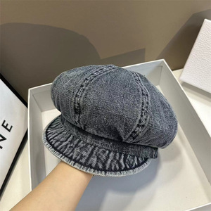 Rửa Sạch Cũ Denim Ngắn Hình Bát Giác Hat Cho Phụ Nữ Mùa Xuân Và Mùa Thu Mặt Trời Bảo Vệ <span class=keywords><strong>Net</strong></span> Người Nổi Tiếng Đám Mây Hat Thời Trang Hat - Product Image 6