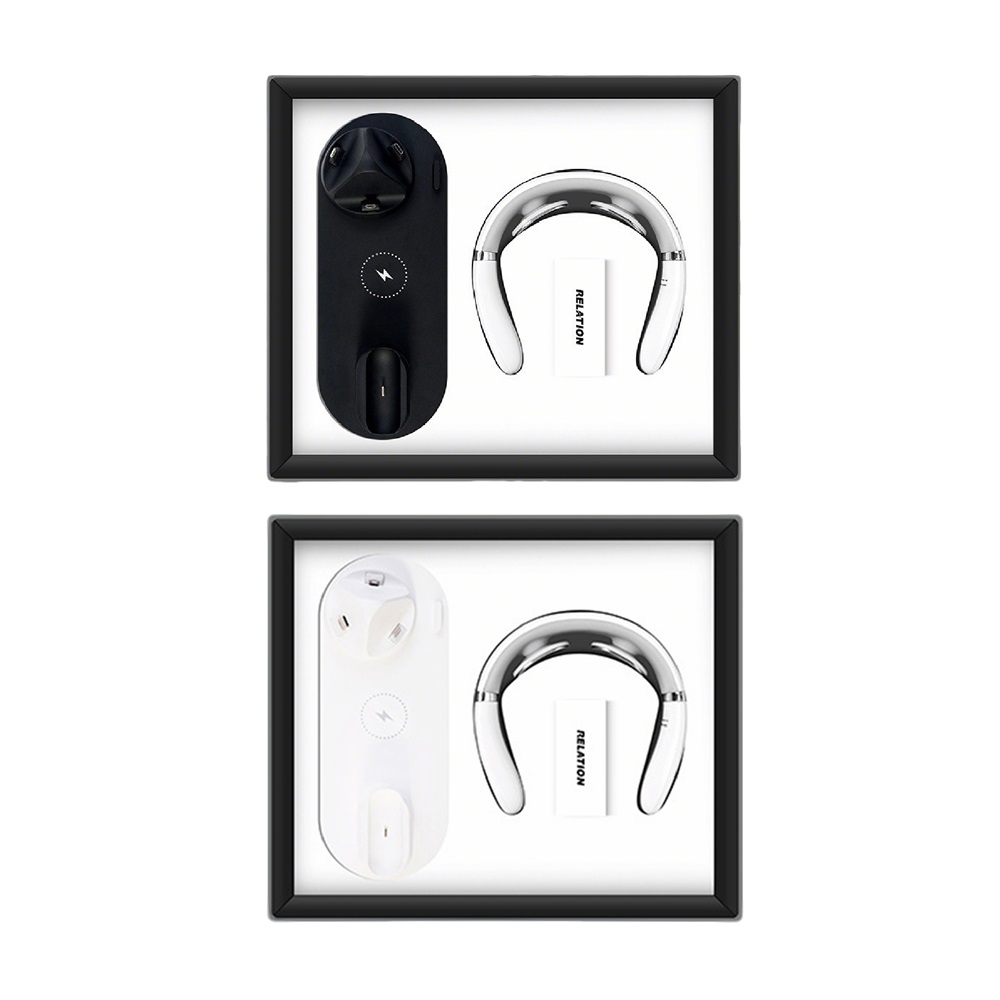 Coffret cadeau bien-être tech : masseur de cou et chargeur sans fil personnalisé