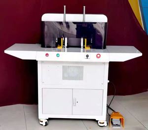 DH-100 / DH-100R Semi Automatic <strong>Program</strong> Double Heads Paper Notebook Round Corner Cutter Cutting Machine - Product Image 3