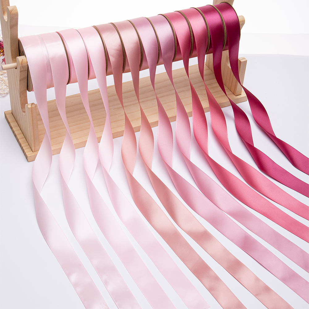 Pink satin ribbon