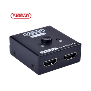 FJGEAR Venta caliente HDMI selector HDMI conmutador bidireccional 2 en 1 salida HDMI interruptor 2 Entrada 1 salida con alta calidad