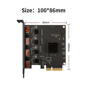 Acasis 4 Channel HD-compatible PCIE Video Capture Card 1080p 60fps OBS Wirecast Live Broadcast Streaming Adapter Quad Ports - Product Image 4