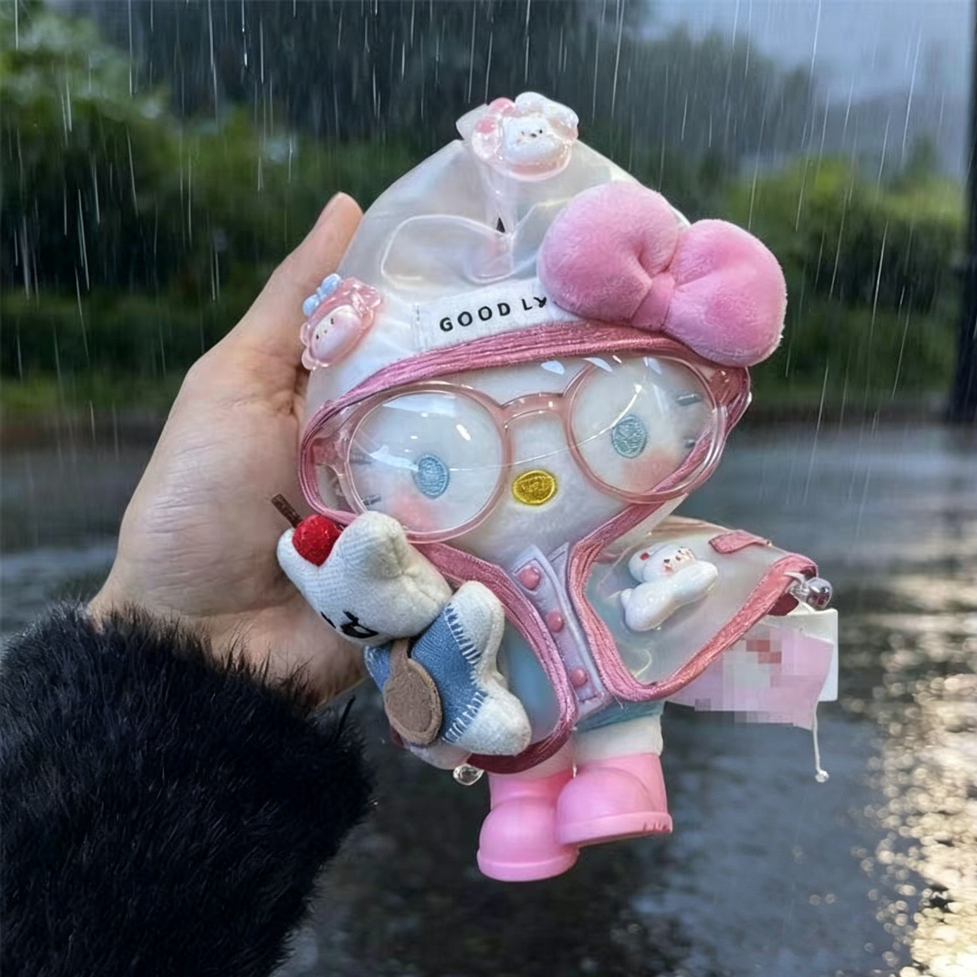 impermeable rosa