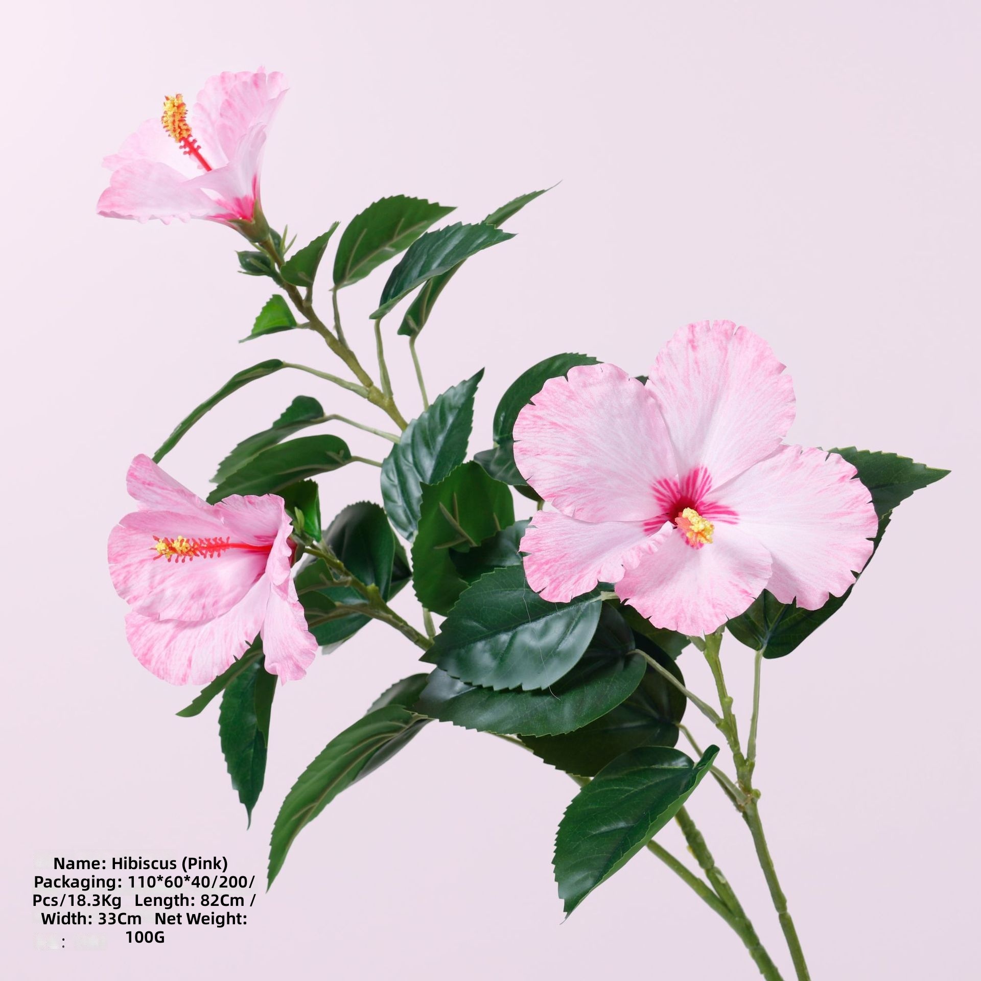 pink Hibiscus flower 82cm