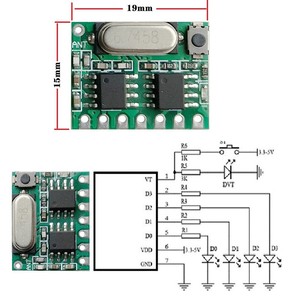 HF-Empfänger modul 433MHz Code Hopping Wireless-Fernbedienungen Kit 4-Kanal-Empfänger und Sender-Ausgangs steuerung