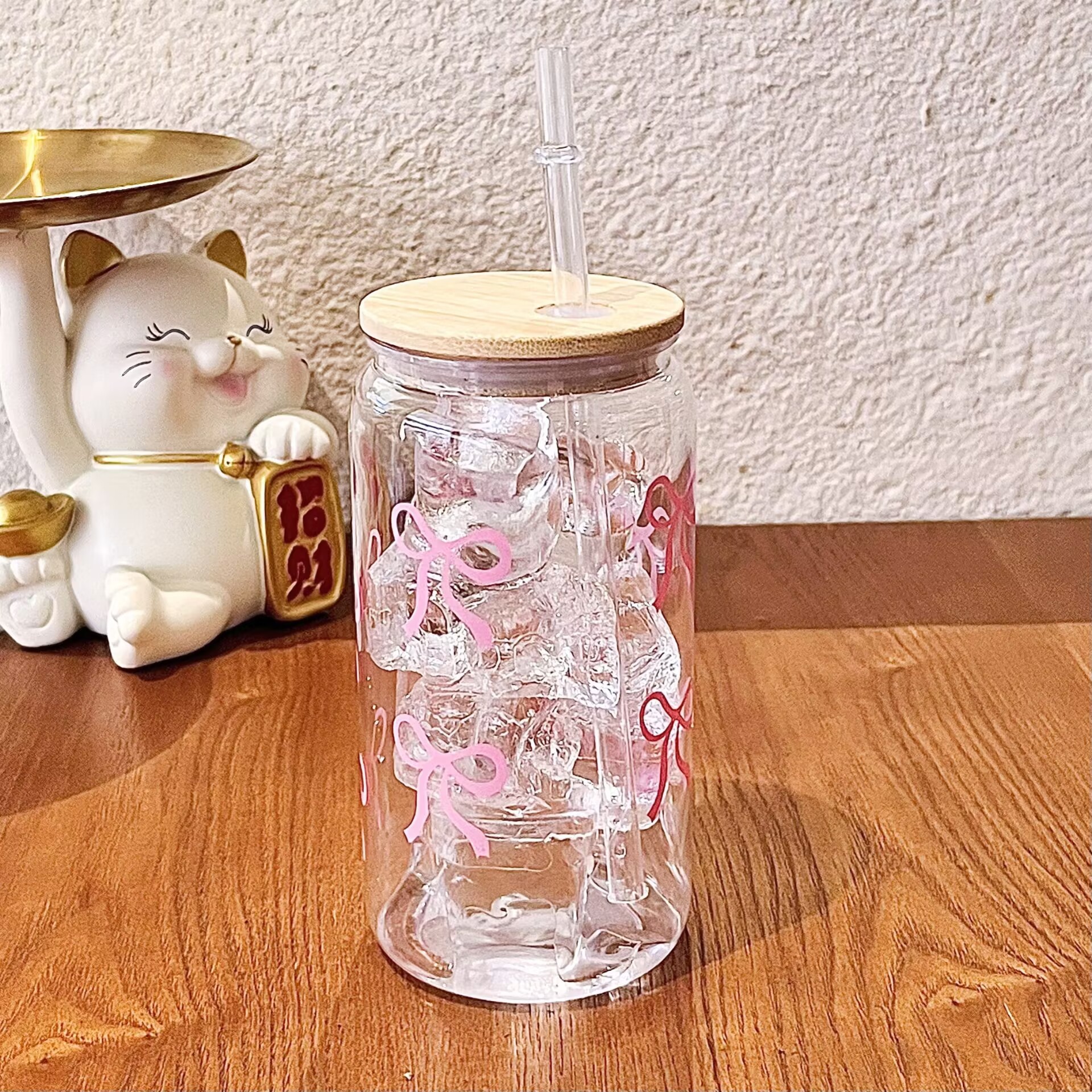 Wooden lid-pink