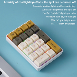 Three-mode Wireless Mechanical <strong>Numeric</strong> <strong>Keyboard</strong> 21-key <strong>Numeric</strong> Keypad USB Computer Accounting Digital Area Small <strong>Keyboard</strong>