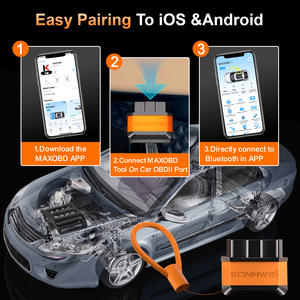 AndroidおよびIOS用の無料アプリMaxobdプロフェッショナル自動車スキャナーOBD2 Bluetooth診断ツールKonnwei Kw905コードリーダー - Product Image 4