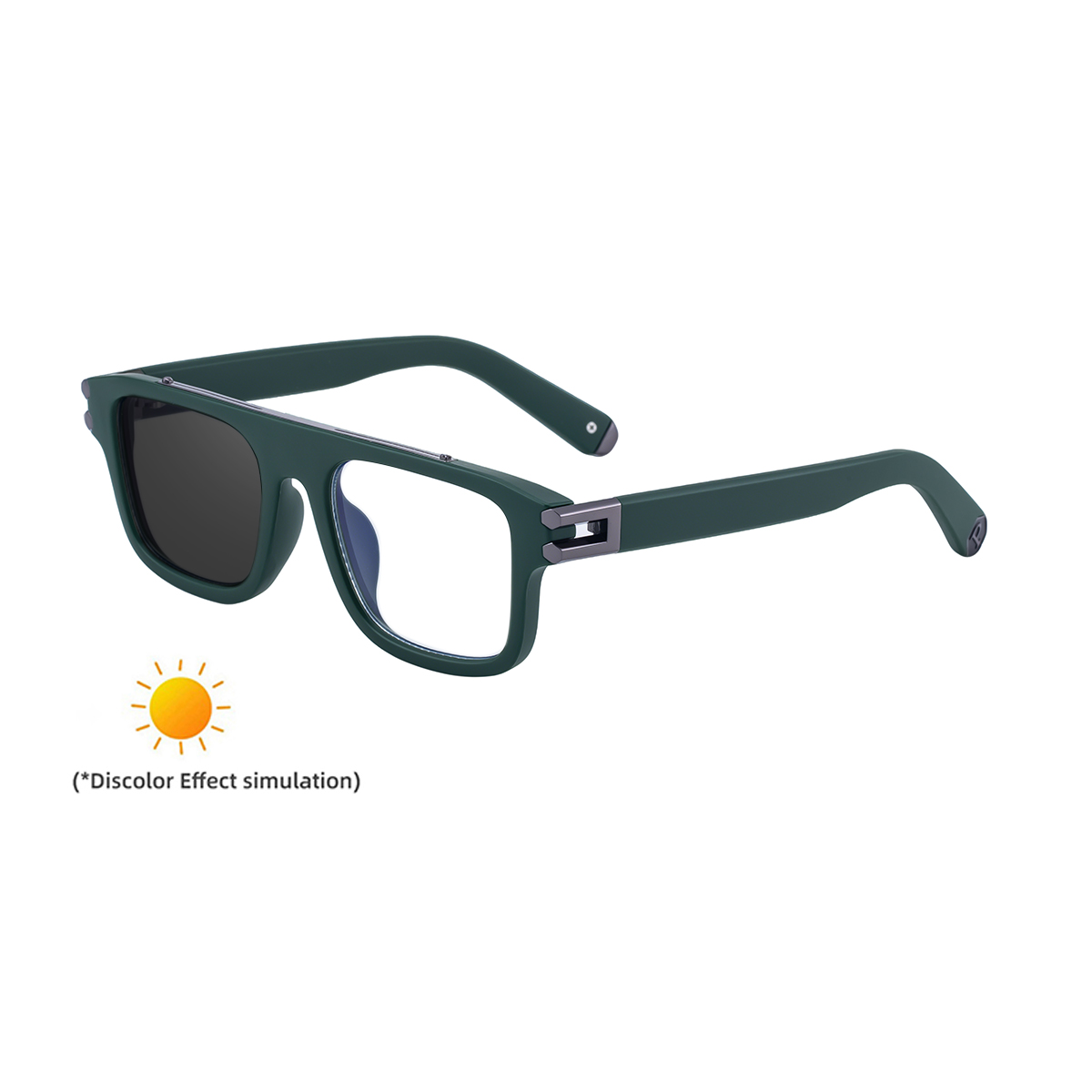C9 Marco Verde Mate, Herraje Gun Metal que se torna Gris