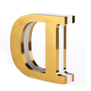 Edelstahl Gold Spiegel Led Kanal Brief Zeichen Coffee Shop Led beleuchtete Zeichen 3d Led Backlit Letter Beschilderung - Product Image 6