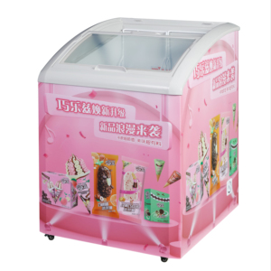 Xiangming Thương Mại Ngực Sâu Tủ Đông Cong Cửa Kính Hiển Thị Nhỏ Ice Cream Tủ Đông Cho Siêu Thị Tủ Đông Cho Đông Lạnh - Product Image 1