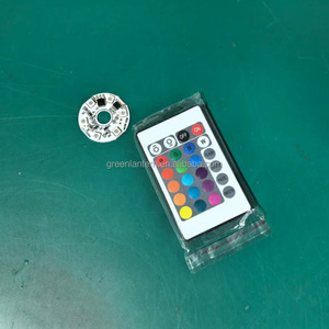 38mm Diameter 6LEDs <strong>RGB</strong> <strong>LED</strong> Light Source for DIY Night Light With 24Keys Remote Control Round PCB <strong>RGB</strong> <strong>LED</strong> Chip Lamp Board - Product Image 2