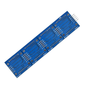 MAX7219 Punktmatrix-Modul Mikrocontroller-Modul 4 in einem blauen Anzeige modul mit 5P-Kabel - Product Image 5