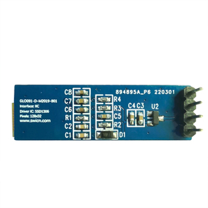 0,91 Zoll 12832 Weiß Blau OLED-Display OLED-Bildschirm mit Leiterplatte für Arduino 4-polige I2C-Schnittstelle