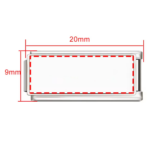 Silver base, long version, 20*9mm - J1798-1