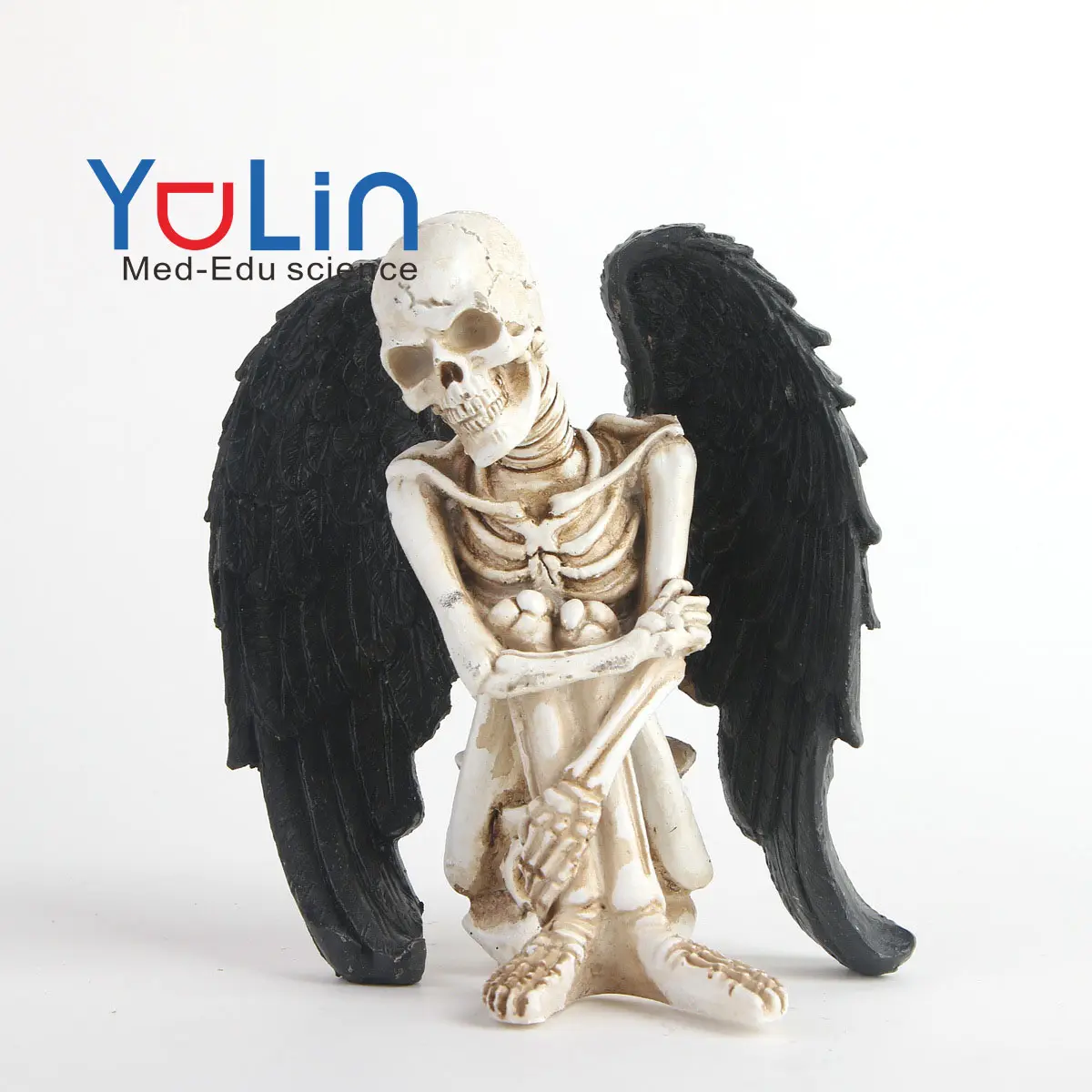 Resina de asas de anjo segurando joelho modelo enfeites presentes de Halloween personalizado casa assombrada estátua artesanato presentes