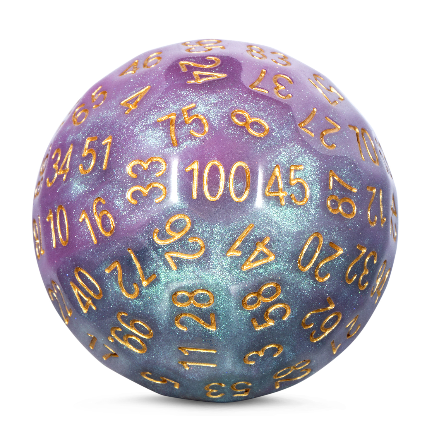 Mixed blue and pink with gold number