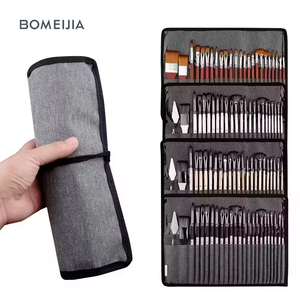 Bomeijia 24 pcs25pcs sơn bàn chải thiết lập với vải cuộn và bảng dao cho sơn dầu Chất lượng cao bàn chải thiết lập - Product Image 1
