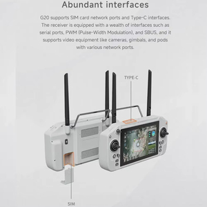 Skydroid G20การควบคุมระยะไกลพร้อมโปรเซสเซอร์6Nm 2.4 ghz/ 5.8GHz dual band 7นิ้วจอแสดงผลความละเอียดสูง30km ส่งภาพ - Product Image 5