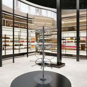 <strong>Three</strong>-Layer Rotating <strong>Counter</strong> <strong>Display</strong> <strong>with</strong> Wire Shop Fitting for Supermarket Use - Product Image 1