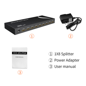 Divisor HDMI 4K 30Hz 1 entrada 8 salidas, 1 ORDENADOR 1 Monitor 8 + adaptador de corriente Divisor HDMI 4K 1x8 - Product Image 6