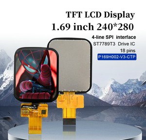 Polcd 1.69 personalizzato "1.7" Touch Screen LCD 240*280 MCU SPI IPS TFT modulo Display LCD per Smart Watch - Product Image 2