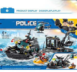 Police <strong>Command</strong> Center <strong>Building</strong> <strong>Blocks</strong> <strong>Building</strong> <strong>Block</strong> Sets for Boys Warship Kids Educational <strong>Block</strong> Toys - Product Image 3